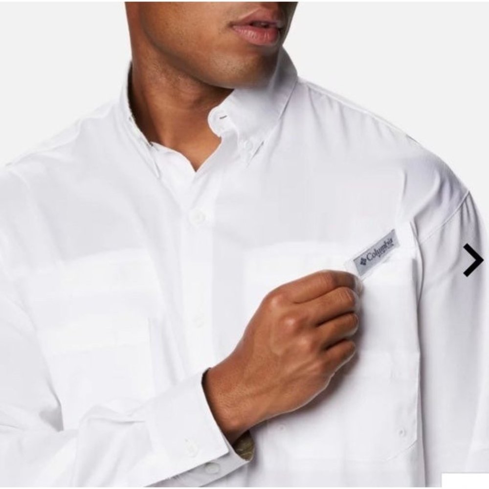 Long Sleeve Fishing Guide Shirt Columbia new white